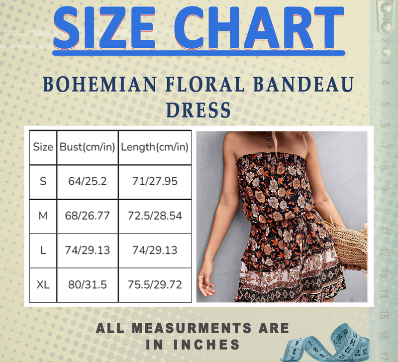 Floral Bandeau Dress | Women's Bandeau Dress | Fashion Behold