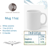 Enjoy your morning ritual with this elegant printed ceramic mug