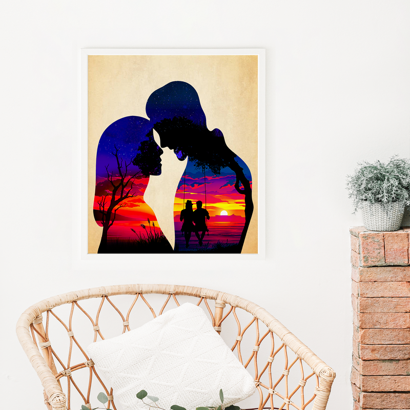 Romantic Sunset Art Prints for Wall Decor