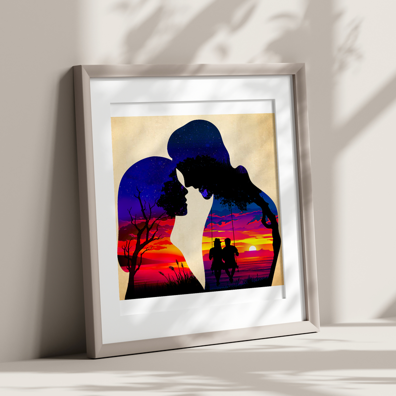 Get Fashionable Sunset Swing Art for Home Decor