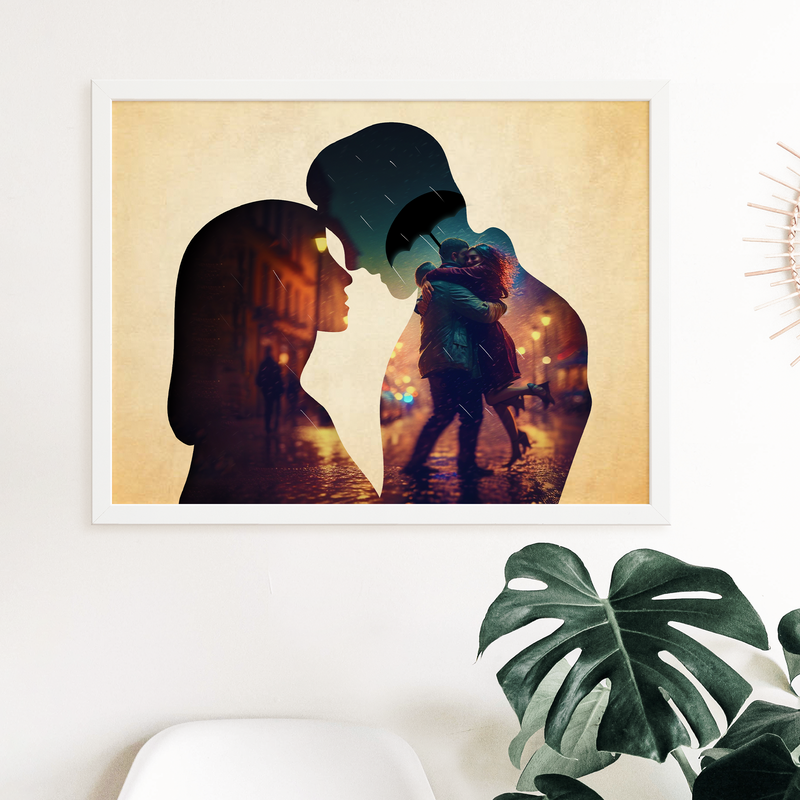 bespoke custom silhouette artwork canvas